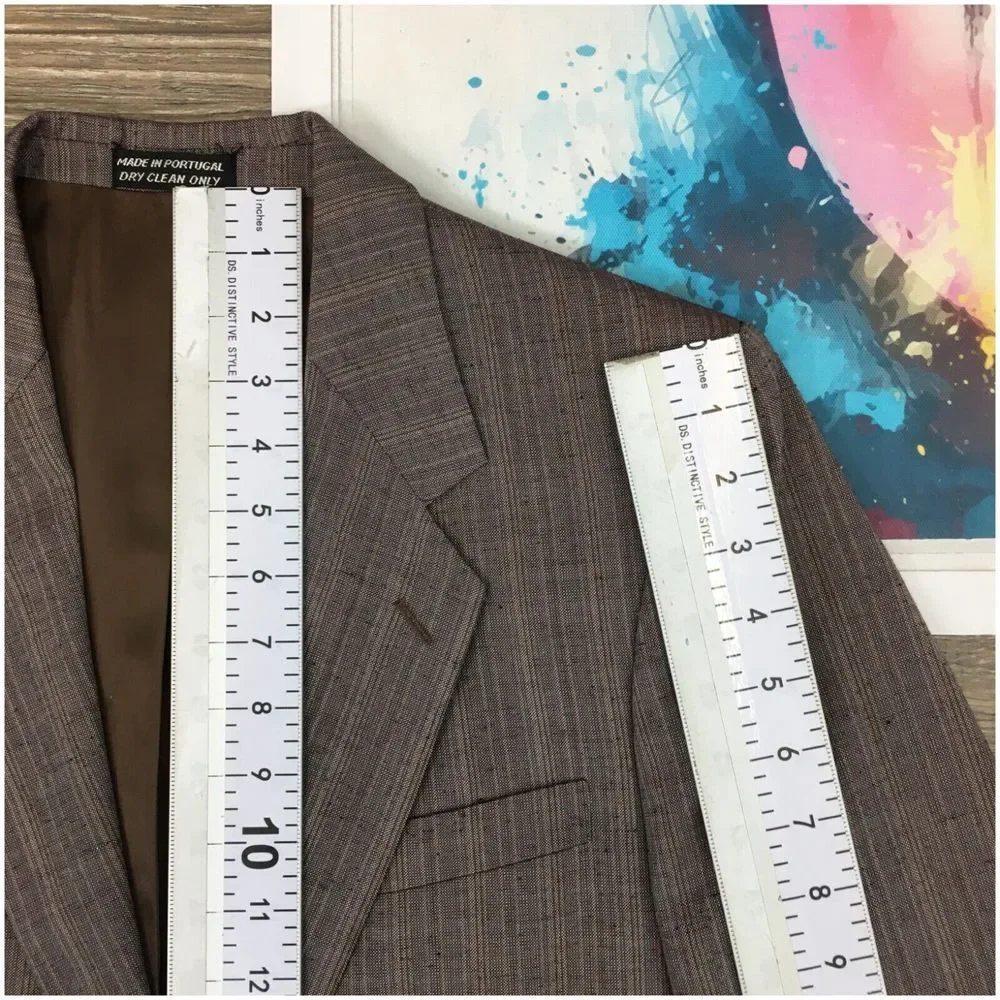 VINTAGE Mens Blazer Sport Coat Two Button‎ Casual Jacket Size 40R Wool Suit